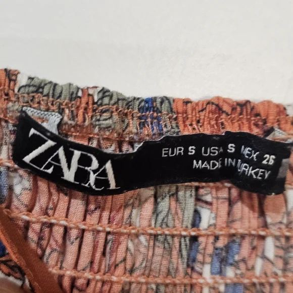 ZARA Floral Tie Strap Maxie Dress Boho - Picture 6 of 12